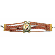 ΦΥΛΑΧΤΟ ΔΕΡΜΑΤΙΝΟ ΒΡΑΧΙΟΛΙ ΕΙΚΟΝΑ ΑΡΧΑΓΓΕΛΟΥ ΜΙΧΑΗΛ